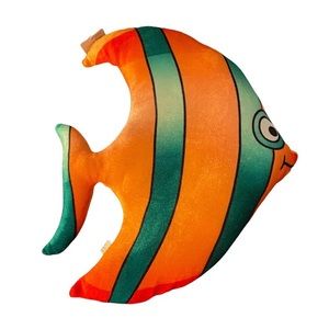 Goffa Orange Green Plush Angel Fish 13” Long Tropical Ocean New NWT